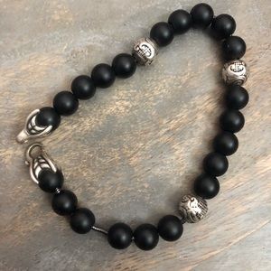 Men’s David Yurman Black Onyx and Silver bracelet